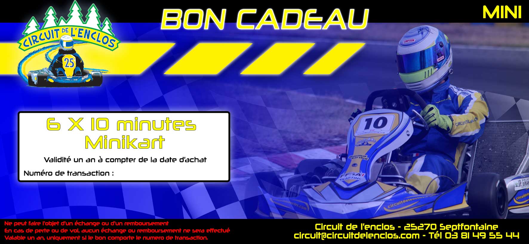 Bons cadeaux karting et moto